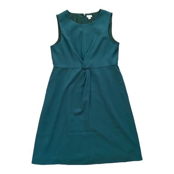 J. Crew Factory Dresses & Skirts - J. Crew Factory Teal Twist Front Sleeveless Dress Size 14